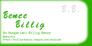 bence billig business card